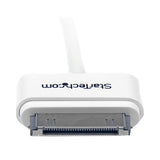 StarTech.com Cable Cargador 1m Conector Dock Connector de Apple 30 Pines a USB en Ángulo Izquierdo iPod iPhone iPad Cabl