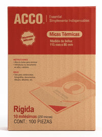 Mica térmica ACCO 11.5x8cm 10 miésimas 5
