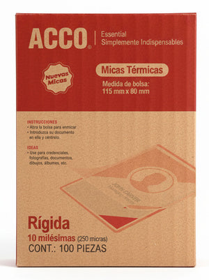 Mica térmica ACCO 11.5x8cm 10 miésimas 5