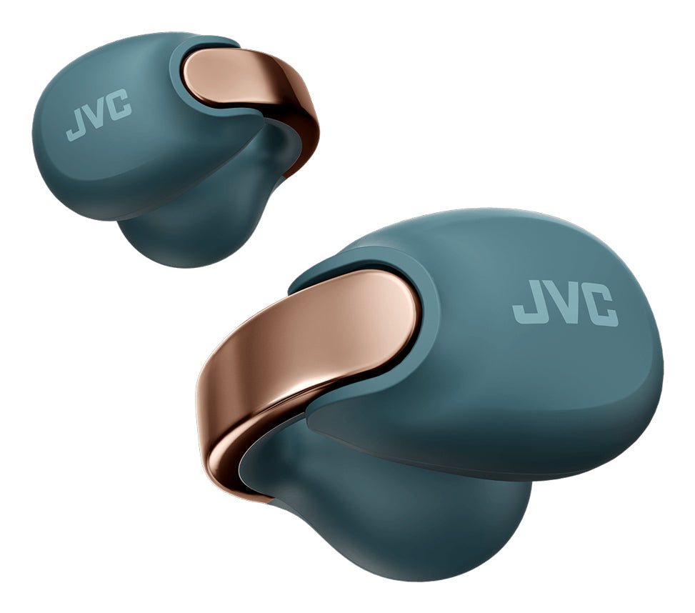 JVC HA-NP1T Auriculares True Wireless Stereo (TWS) De clip en la oreja Llamadas/Música USB Tipo C Bluetooth Azul, Oro