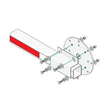 Dks Doorking Kit de Instalación para Brazo de Barrera / Disco y Enganche de Fijación