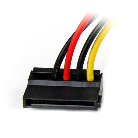 StarTech.com Adaptador Cable 15cm Alimentación SATA Ángulo a la Izquierda 15 Pines a 4 Pines LP4 Cables de alimentación 