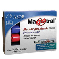 Azor 301.830-4 marcador 4 pieza(s) Negro, Azul, Rojo, Aluminio | Marcadores