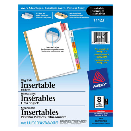 Avery CI2138 divisor Plástico Multicolor 8 pieza(s), Letter | Divisores