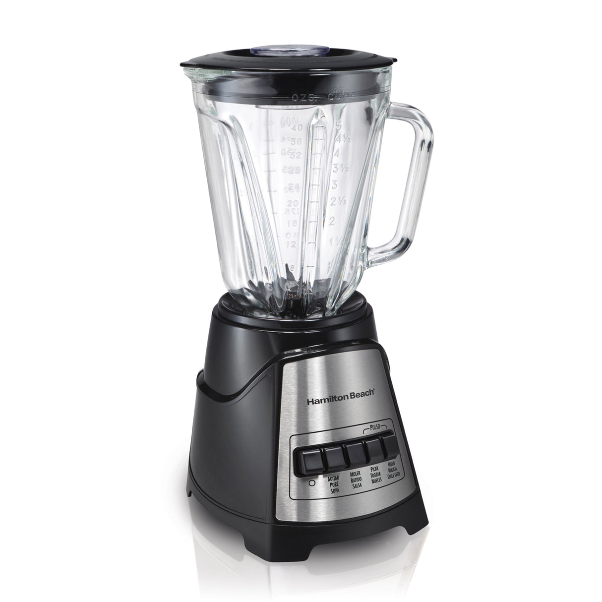 Hamilton Beach 58148-MXR licuadora 1.2 L Batidora de mesa 650 W Negro, Función de pulso, Picahielos