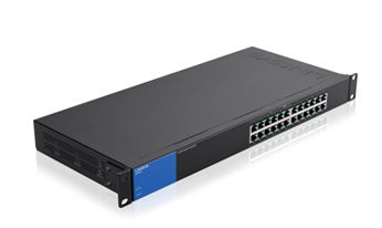 Linksys LGS124P dispositivo de redes Gigabit Ethernet (10/100/1000) Energía sobre Ethernet (PoE) 1U Negro, Montaje en rack