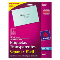 Etiqueta tecnología inkjet AVERY traslúc