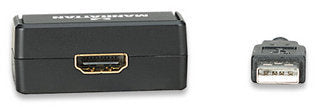 Manhattan USB 2.0/HDMI adaptadores gráficos usb 1920 x 1080 Pixeles RoHS, CE, FCC Negro