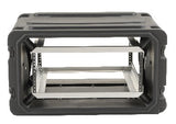 SKB 20" Deep 4U Roto Shockmount Rolling Rack caja para equipo Maletín con ruedas Negro
