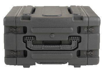 SKB 20" Deep 4U Roto Shockmount Rolling Rack caja para equipo Maletín con ruedas Negro
