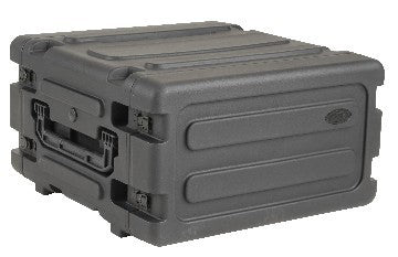 SKB 20" Deep 4U Roto Shockmount Rolling Rack caja para equipo Maletín con ruedas Negro