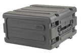 SKB 20" Deep 4U Roto Shockmount Rolling Rack caja para equipo Maletín con ruedas Negro