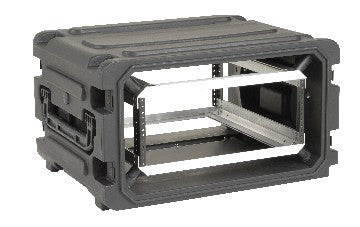SKB 20" Deep 4U Roto Shockmount Rolling Rack caja para equipo Maletín con ruedas Negro