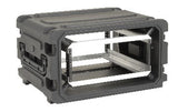SKB 20" Deep 4U Roto Shockmount Rolling Rack caja para equipo Maletín con ruedas Negro