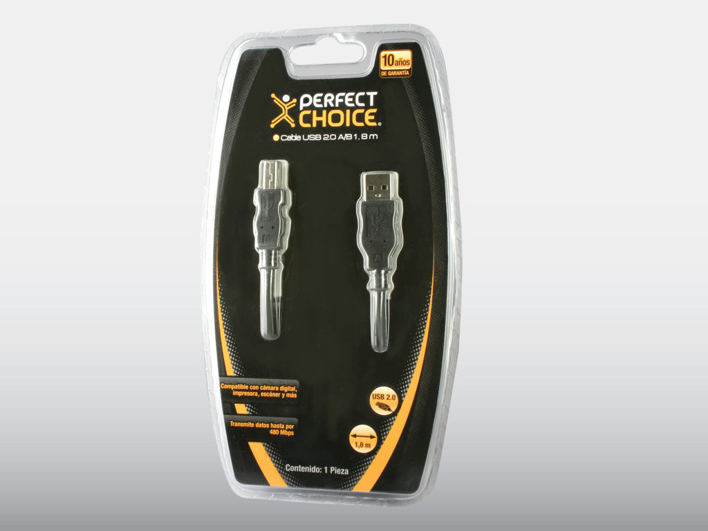 Perfect Choice PC-101321 cable USB 1.8 m USB B USB A, Macho/Macho, 0.48 Gbit/s