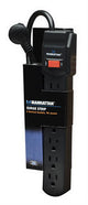 Manhattan 161138 limitador de tensión 90 J 6 salidas AC 125 V 60 Hz