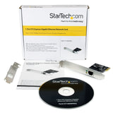 StarTech.com Adaptador Tarjeta de Red NIC PCI Express PCI-e de 1 Puerto Gigabit Ethernet - 1x RJ45 Hembra - Perfil Doble tarjetas de red Alámbrico PCI Express Ethernet 1