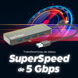 168403 - Manhattan Hub USB con 7 puertos USB-A 3.2 Hubs de interfaz 7 USB 3.2 Gen 1 (3.1 Gen 1) Type-A USB 3.2 Gen 1 (3.1 Gen 1)