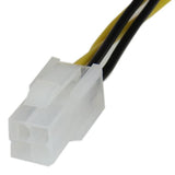 StarTech.com Cable 20cm Extensión Alargador Alimentación Corriente Placa Base ATX12V 4 Pines P4 - Macho a Hembra Cable 0,204 m ATX (4-pin) ATX (4-pin) Macho
