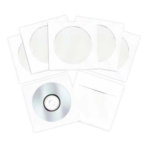 Fortec SCD-01 estuche para discos ópticos Transparente, Blanco, Papel, 120 mm