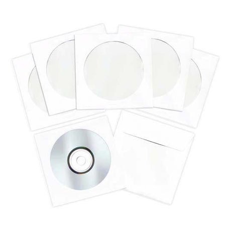 Fortec SCD-01 estuche para discos ópticos Transparente, Blanco, Papel, 120 mm