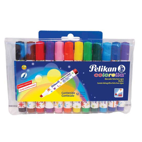 Pelikan 30111842 marcador 12 pieza(s) Negro, Azul, Marrón, Verde, Naranja, Rojo, Violeta, Amarillo