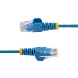 StarTech.com Cable Cat6 de 30 cm - Delgado - con Conectores RJ45 sin Enganches - Azul, U/UTP (UTP)