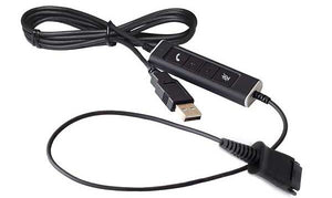 111235592650, Cable adaptador QD tipo Poly a USB función responder/colgar, para Skype for business, Cisco Jabber, 3CX, C