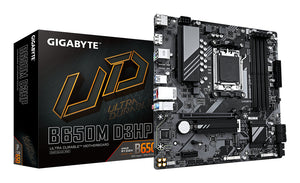 GIGABYTE B650M D3HP Placa base - AMD Ryzen serie 9000, VRM de 5+2+2 fases, hasta 7600 MHz DDR5 (OC), 2xPCIe 4.0 M.2, LAN 2,5 GbE, USB 3.2 Gen 1 placas base AMD Zócalo AM5 Zócalo AM5 DDR5-SDRAM
