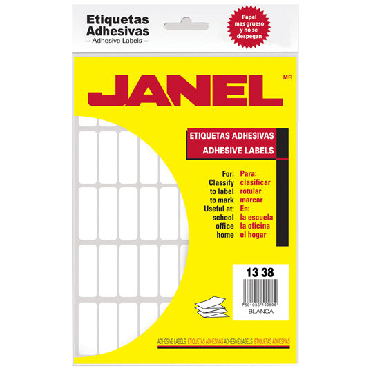 Janel 1001338100 etiqueta autoadhesiva Blanco 900 pieza(s)