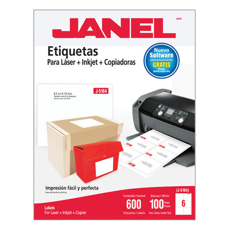 Etiqueta laser mod j-5164 blanca JANEL 8