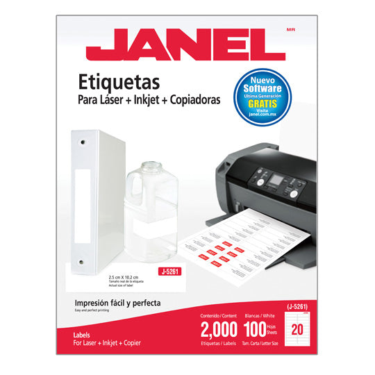 Janel 1095261101 etiqueta de impresora Blanco