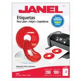 Janel 1095931101 etiqueta de impresora Blanco