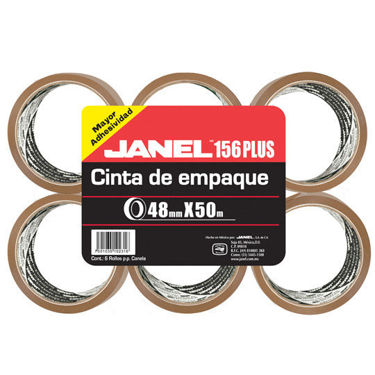 Janel 1564850700 etiqueta autoadhesiva Marrón, Transparente 6 pieza(s)