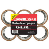 Janel 1564850700 etiqueta autoadhesiva Marrón, Transparente 6 pieza(s)