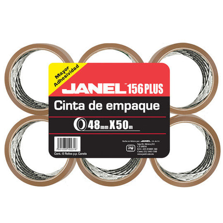 Janel 1564850700 etiqueta autoadhesiva Marrón, Transparente 6 pieza(s)
