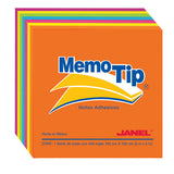 Janel 6590303197 nota autoadhesiva Plaza Azul, Verde, Naranja, Rosa, Púrpura, Amarillo 400 hojas Aut