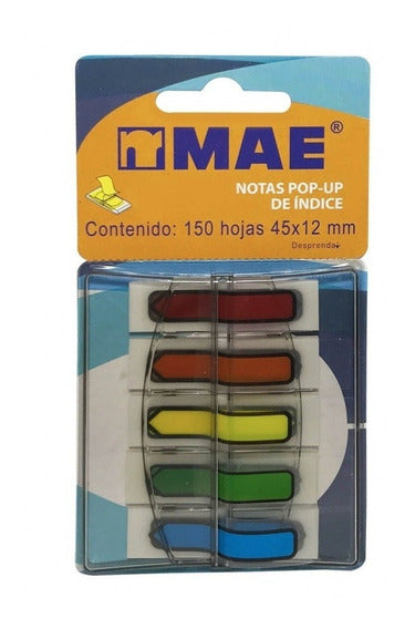 Notas Adhesivas Mae Pop Up Indice Flecha 5 Colores 150 Hojas - 26003 FullOffice.com