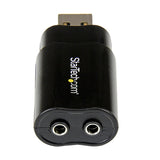 StarTech.com Tarjeta de Sonido Estéreo USB Externa Adaptador Conversor - Negro Tarjetas de audio No USB 1