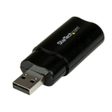 StarTech.com Tarjeta de Sonido Estéreo USB Externa Adaptador Conversor - Negro Tarjetas de audio No USB 1