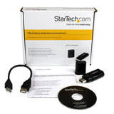 StarTech.com Tarjeta de Sonido Estéreo USB Externa Adaptador Conversor - Negro Tarjetas de audio No USB 1