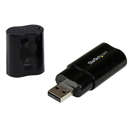 StarTech.com Tarjeta de Sonido Estéreo USB Externa Adaptador Conversor - Negro Tarjetas de audio No USB 1