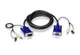 ATEN 2L2402A cable para video, teclado y ratón (kvm) Azul, Negro 1,8 m