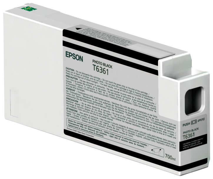 Epson Cartucho T636100 negro foto Cartucho de Tinta Tinta a base de colorante Impresión por inyección de tinta 1 pieza(s) 1