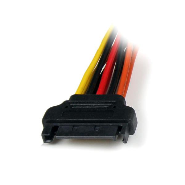 StarTech.com Cable 0,15m Adaptador Bifurcador Divisor Splitter Alimentación SATA Latching Cierre Pestillo - 2x Hembra Cable 0,15 m SATA de 15 pines 2 x SATA de 15 pines Macho