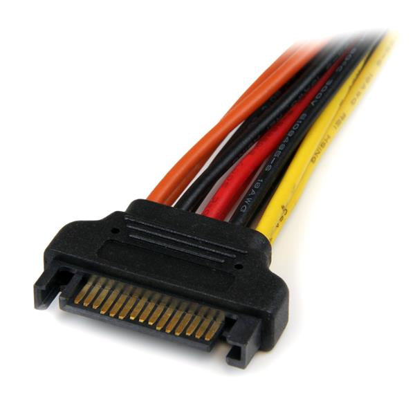 StarTech.com Cable 0,15m Adaptador Bifurcador Divisor Splitter Alimentación SATA Latching Cierre Pestillo - 2x Hembra Cable 0,15 m SATA de 15 pines 2 x SATA de 15 pines Macho