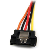 StarTech.com Cable 0,15m Adaptador Bifurcador Divisor Splitter Alimentación SATA Latching Cierre Pestillo - 2x Hembra Cable 0,15 m SATA de 15 pines 2 x SATA de 15 pines Macho