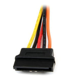 StarTech.com Cable 0,15m Adaptador Bifurcador Divisor Splitter Alimentación SATA Latching Cierre Pestillo - 2x Hembra Cable 0,15 m SATA de 15 pines 2 x SATA de 15 pines Macho