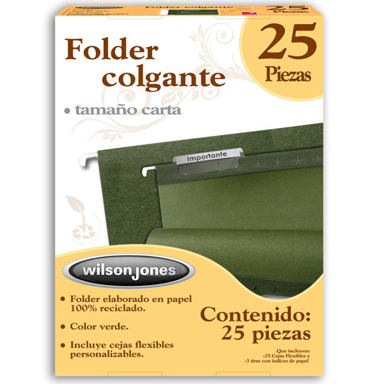 Acco P3636 archivador colgante Cartón Verde 25 pieza(s)