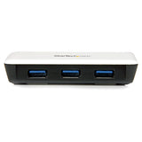 StarTech.com Adaptador de Red NIC Gigabit Ethernet Externo USB 3.0 con Hub Concentrador 3 Puertos con Alimentación Tarje